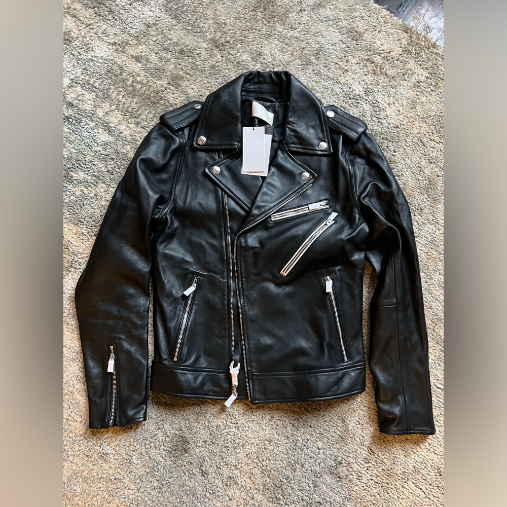 7forAllMankind men biker leather XS